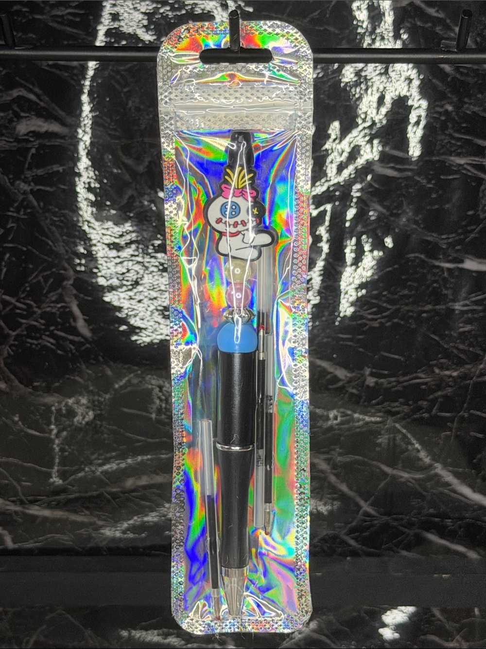 Voodoo doll from Stitch Focal Bead Pen
Black and Blue Ink
